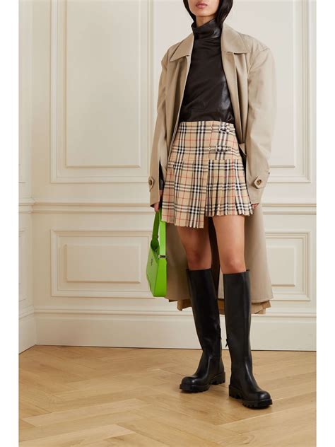 burberry plaid pleated mini skirt|Burberry pleated skirts women's.